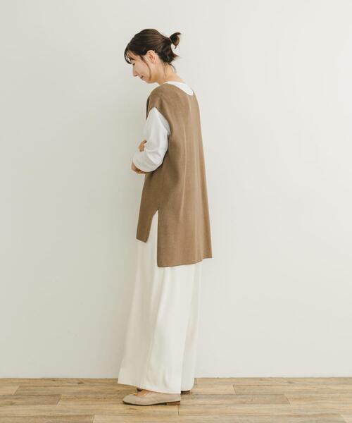 ITEMS URBANRESEARCH(アイテムズ アーバンリサーチ)の「ロングTシャツ×ニットベストセット(Tシャツ/カットソー・レディース・モカ/カーキ/チャコールグレー/オフホワイト・FREE)」の21枚目の写真