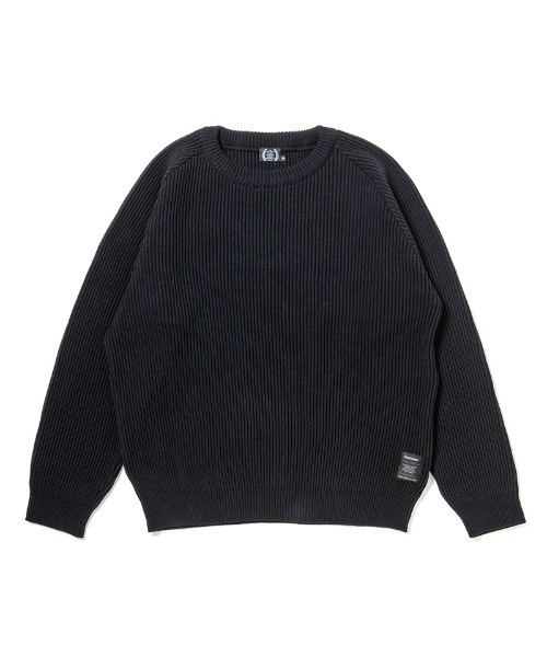 430(フォーサーティ)の「mn3008-PW KNIT SWEATER クルーネックセーター(ニット/セーター・メンズ・ブラック・0/1/2/3)」の1枚目の写真