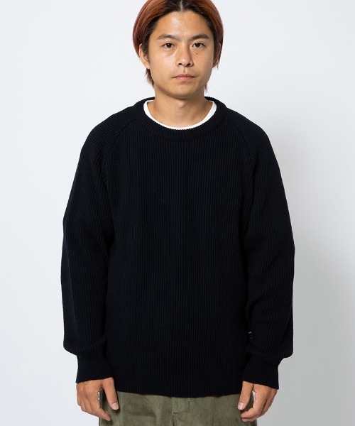 430(フォーサーティ)の「mn3008-PW KNIT SWEATER クルーネックセーター(ニット/セーター・メンズ・ブラック・0/1/2/3)」の3枚目の写真