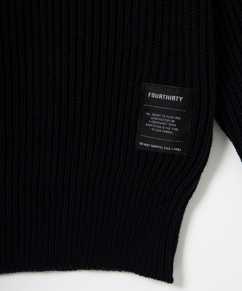 430(フォーサーティ)の「mn3008-PW KNIT SWEATER クルーネックセーター(ニット/セーター・メンズ・ブラック・0/1/2/3)」の6枚目の写真