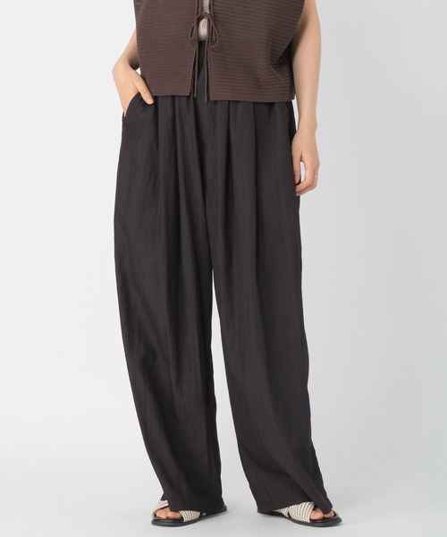 studio CLIP（スタディオクリップ）の「【みんなのリクエスト×佐藤かなさんコラボ】多機能ギャザーワイドパンツ[プチ・プラスサイズあり]（その他パンツ・レディース・ラベンダー/ブラウン/ブラック・LARGE/PF/ﾌﾘｰ(L)/MEDIUM）」の15枚目の写真