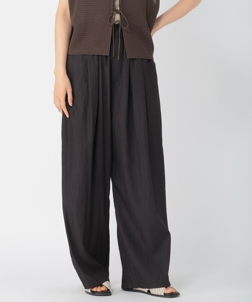studio CLIP（スタディオクリップ）の「【みんなのリクエスト×佐藤かなさんコラボ】多機能ギャザーワイドパンツ[プチ・プラスサイズあり]（その他パンツ・レディース・ラベンダー/ブラウン/ブラック・LARGE/PF/ﾌﾘｰ(L)/MEDIUM）」の14枚目の写真