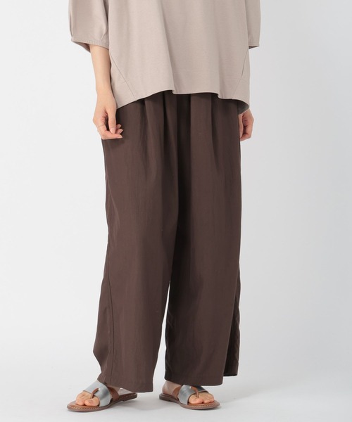 studio CLIP（スタディオクリップ）の「【みんなのリクエスト×佐藤かなさんコラボ】多機能ギャザーワイドパンツ[プチ・プラスサイズあり]（その他パンツ・レディース・ラベンダー/ブラウン/ブラック・LARGE/PF/ﾌﾘｰ(L)/MEDIUM）」の11枚目の写真
