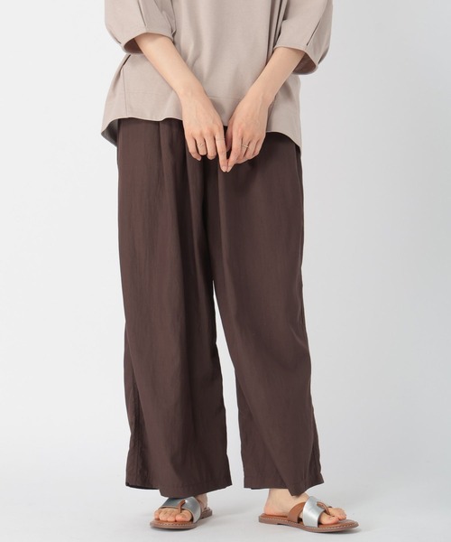 studio CLIP（スタディオクリップ）の「【みんなのリクエスト×佐藤かなさんコラボ】多機能ギャザーワイドパンツ[プチ・プラスサイズあり]（その他パンツ・レディース・ラベンダー/ブラウン/ブラック・LARGE/PF/ﾌﾘｰ(L)/MEDIUM）」の10枚目の写真