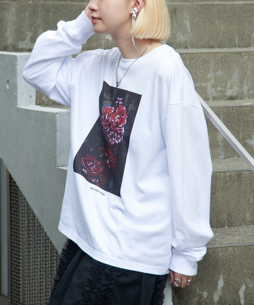 THE FINAL VIEW(ザファイナルビュー)の「【THE FINAL VIEW】フラワーフォトプリント ロンTEE(Tシャツ/カットソー・レディース・ホワイト系その他2/ブラック系その他3/ブラック系その他2/ブラック/ホワイト/ホワイト系その他3・FREE)」の13枚目の写真