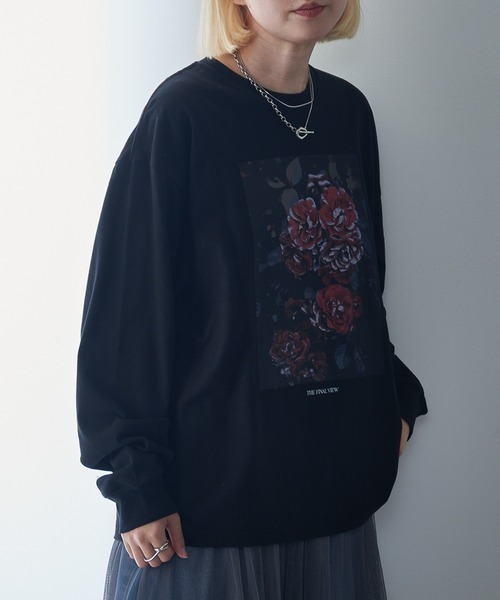 THE FINAL VIEW(ザファイナルビュー)の「【THE FINAL VIEW】フラワーフォトプリント ロンTEE(Tシャツ/カットソー・レディース・ホワイト系その他2/ブラック系その他3/ブラック系その他2/ブラック/ホワイト/ホワイト系その他3・FREE)」の19枚目の写真