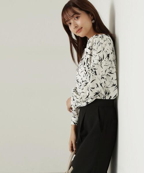 PROPORTION BODY DRESSING（プロポーションボディドレッシング）の「タックリボンスリーブブラウス / 1214210908（シャツ/ブラウス・レディース・ホワイト系その他/ブラック/ベージュ・MEDIUM/SMALL）」の14枚目の写真