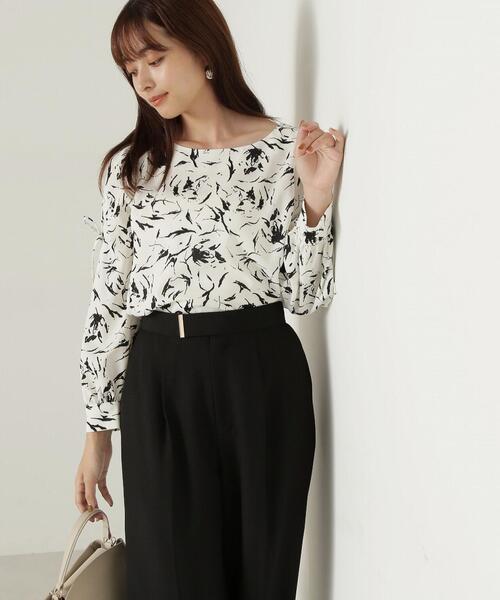 PROPORTION BODY DRESSING（プロポーションボディドレッシング）の「タックリボンスリーブブラウス / 1214210908（シャツ/ブラウス・レディース・ホワイト系その他/ブラック/ベージュ・MEDIUM/SMALL）」の15枚目の写真