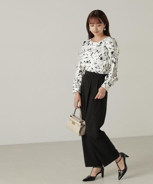 PROPORTION BODY DRESSING（プロポーションボディドレッシング）の「タックリボンスリーブブラウス / 1214210908（シャツ/ブラウス・レディース・ホワイト系その他/ブラック/ベージュ・MEDIUM/SMALL）」の16枚目の写真