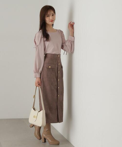 PROPORTION BODY DRESSING（プロポーションボディドレッシング）の「タックリボンスリーブブラウス / 1214210908（シャツ/ブラウス・レディース・ホワイト系その他/ブラック/ベージュ・MEDIUM/SMALL）」の21枚目の写真