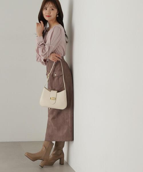 PROPORTION BODY DRESSING（プロポーションボディドレッシング）の「タックリボンスリーブブラウス / 1214210908（シャツ/ブラウス・レディース・ホワイト系その他/ブラック/ベージュ・MEDIUM/SMALL）」の22枚目の写真