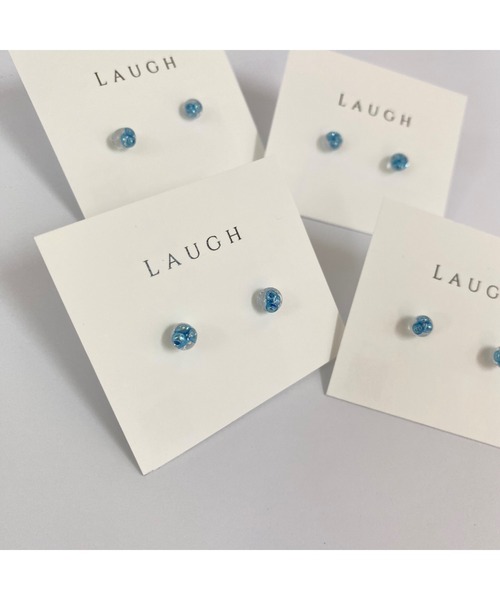 tone(トーン)の「【Laugh】tubu beads / pierce(MA)(ピアス(両耳用)・レディース・ホワイト/ブルー/グリーン/ブルー系その他・FREE)」の4枚目の写真