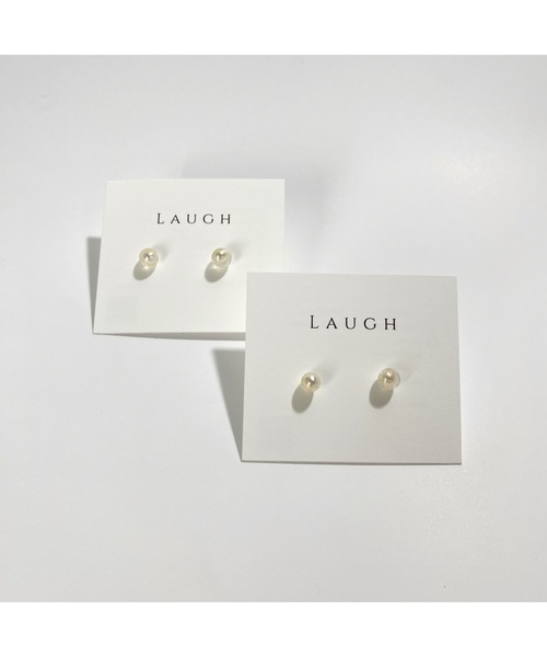 tone(トーン)の「【Laugh】tubu beads / pierce(MA)(ピアス(両耳用)・レディース・ホワイト/ブルー/グリーン/ブルー系その他・FREE)」の2枚目の写真