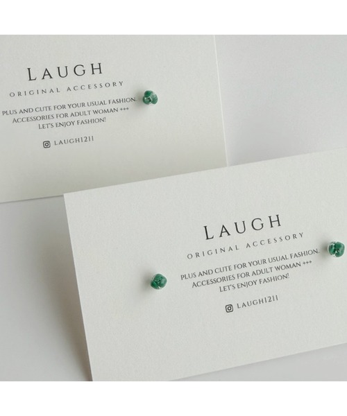 tone(トーン)の「【Laugh】tubu beads / pierce(MA)(ピアス(両耳用)・レディース・ホワイト/ブルー/グリーン/ブルー系その他・FREE)」の1枚目の写真