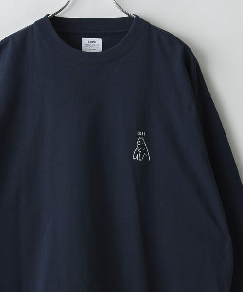 coen(コーエン)の「【WEB限定】RYO KANEYASU × コーエンベアプリントロングスリーブTシャツ(Tシャツ/カットソー・メンズ・ホワイト/ベージュ/ネイビー/ダークグレー・M/L/XL/S)」の4枚目の写真