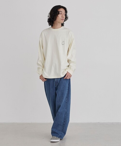 coen(コーエン)の「【WEB限定】RYO KANEYASU × コーエンベアプリントロングスリーブTシャツ(Tシャツ/カットソー・メンズ・ホワイト/ベージュ/ネイビー/ダークグレー・M/L/XL/S)」の10枚目の写真