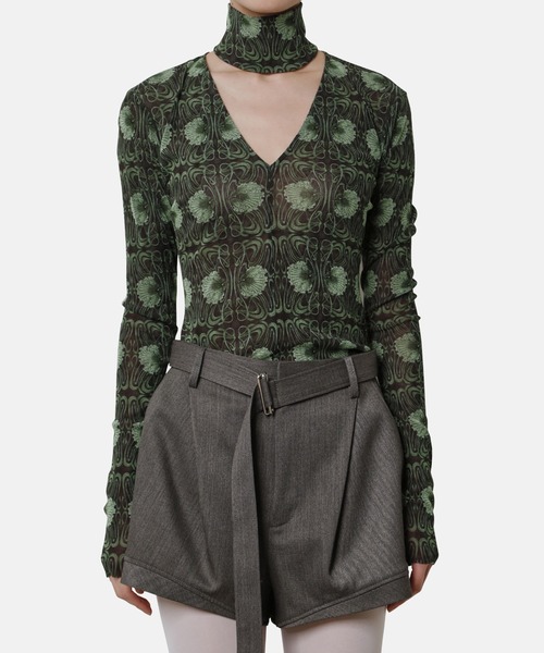 トップス iRENE Flocky Print Cropped Shirt IRENE フロッキープリントシャツ / Flocky Print Shirt - メルカリ
