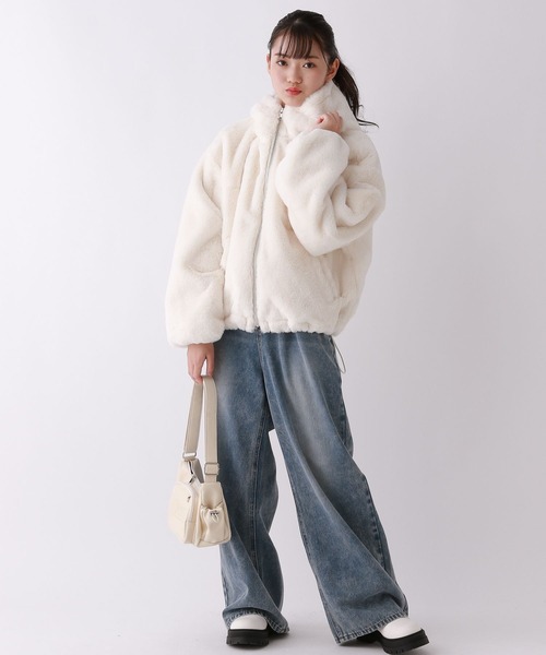 セール】【洗える！】モコモコファーフーディ（その他アウター