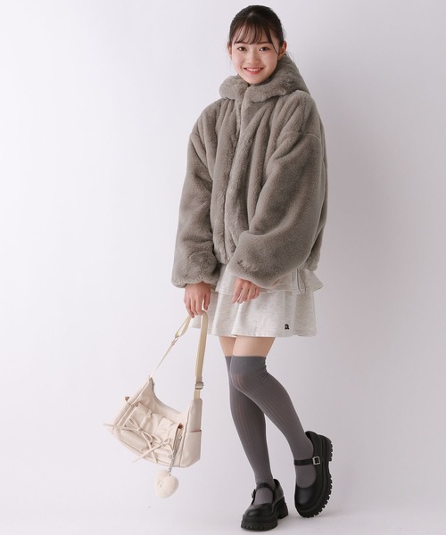 repipi armario（レピピ アルマリオ）の「【洗える！】モコモコファーフーディ（その他アウター・キッズ・モカ/チャコールグレー/アイボリー・SMALL/MEDIUM/LARGE）」の20枚目の写真