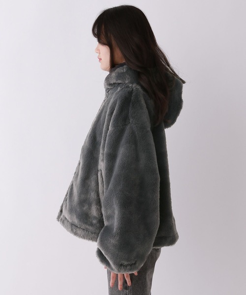 repipi armario（レピピ アルマリオ）の「【洗える！】モコモコファーフーディ（その他アウター・キッズ・モカ/チャコールグレー/アイボリー・SMALL/MEDIUM/LARGE）」の22枚目の写真