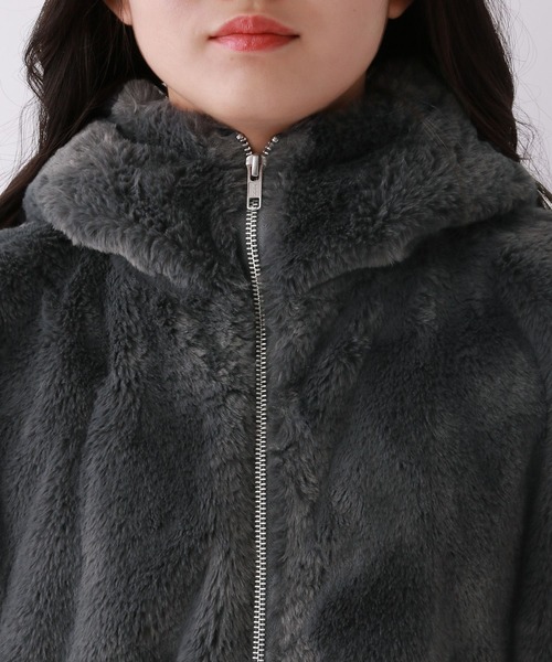 セール】【洗える！】モコモコファーフーディ（その他アウター