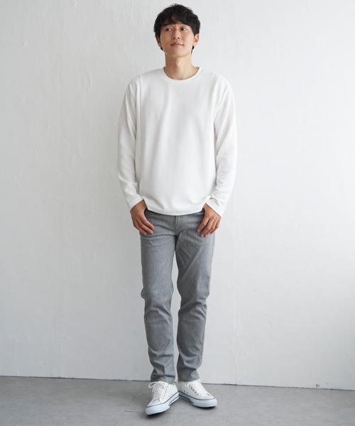 ikka(イッカ)の「フクレジャカード切り替えロンT(Tシャツ/カットソー・メンズ・オリーブ/ホワイト/ネイビー/ベージュ・M/L/XL/S)」の17枚目の写真