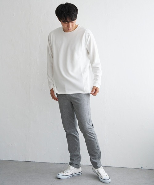 ikka(イッカ)の「フクレジャカード切り替えロンT(Tシャツ/カットソー・メンズ・オリーブ/ホワイト/ネイビー/ベージュ・M/L/XL/S)」の18枚目の写真