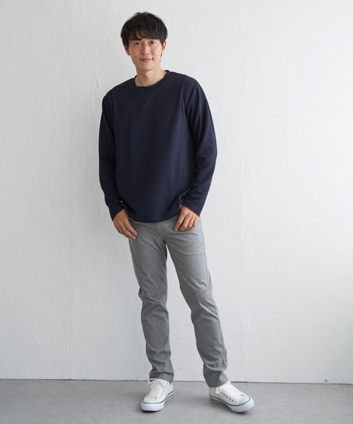 ikka(イッカ)の「フクレジャカード切り替えロンT(Tシャツ/カットソー・メンズ・オリーブ/ホワイト/ネイビー/ベージュ・M/L/XL/S)」の9枚目の写真