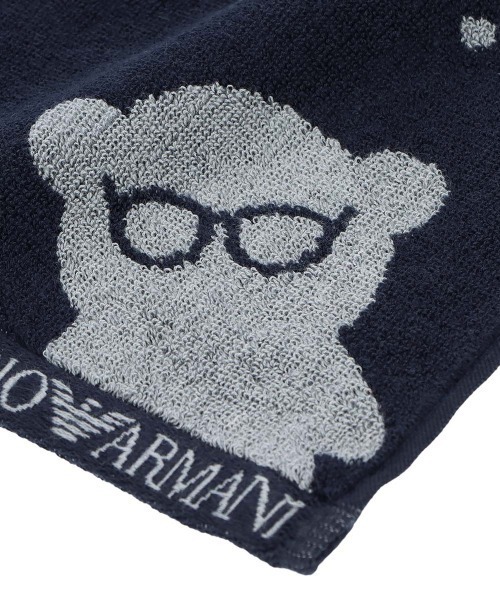 EMPORIO ARMANI 綿100％ BIGベア＆イーグル タオルハンカチ