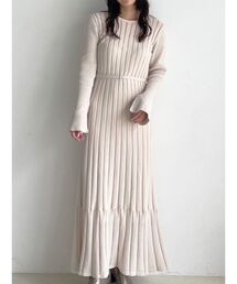 LAGUNAMOON | モールヤーンシアーストライプニットワンピース(ワンピース)