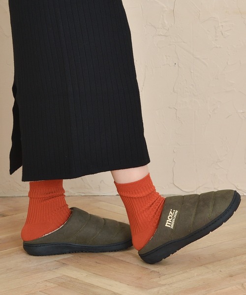 moz（モズ）の「moz(モズ)裏ボアダウンスリッポン（スリッポン・レディース・ダークベージュ/ブラック/カーキ・M/L/LL）」の6枚目の写真