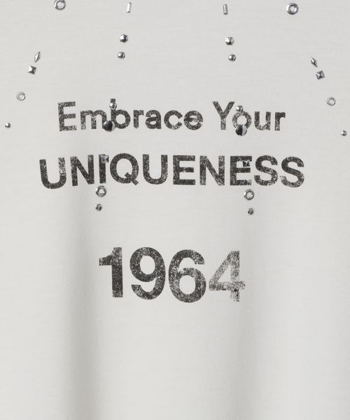 JEANASIS(ジーナシス)の「モダールスタッズロゴLS TEE/211043(Tシャツ/カットソー・レディース・ブラック/ホワイト・FREE)」の4枚目の写真