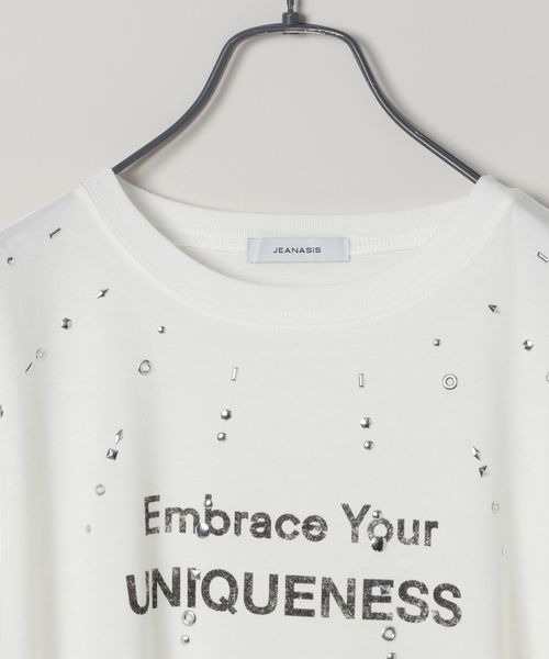 JEANASIS(ジーナシス)の「モダールスタッズロゴLS TEE/211043(Tシャツ/カットソー・レディース・ブラック/ホワイト・FREE)」の7枚目の写真