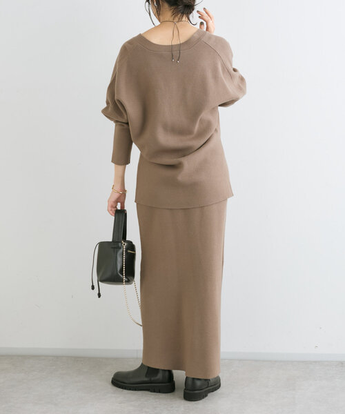 RIVE DROITE(リヴドロワ)の「【セットアップ対応】ルーズフィットソフトカーディガン(カーディガン/ボレロ・レディース・モカ/チャコールグレー・FREE)」の15枚目の写真