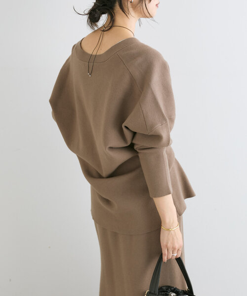 RIVE DROITE(リヴドロワ)の「【セットアップ対応】ルーズフィットソフトカーディガン(カーディガン/ボレロ・レディース・モカ/チャコールグレー・FREE)」の18枚目の写真