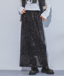 スパンコールナロースカート/211044