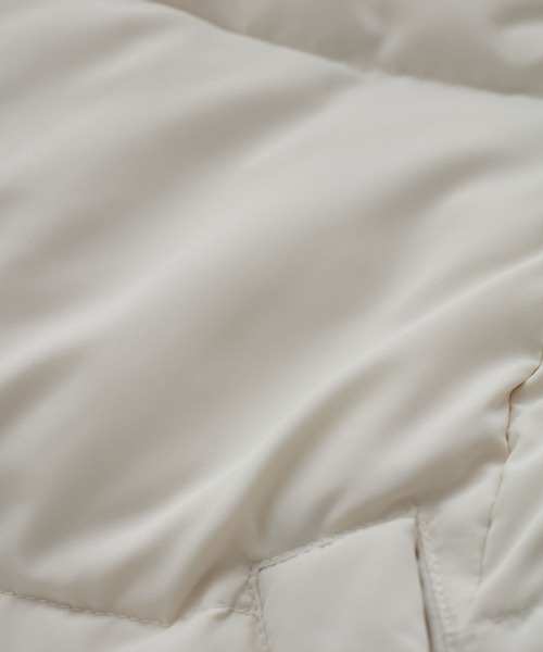 VIS（ビス）の「【撥水】【Green Down】フード取り外しダウンジャケット【2WAY】（ダウンジャケット/コート・レディース・オフホワイト/ベージュ系その他/ブラック・L/M）」の17枚目の写真