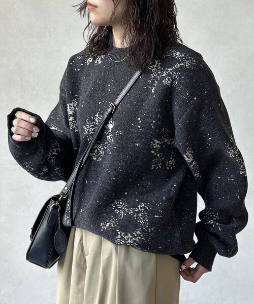 CPCM(シーピーシーエム)の「総柄モールニット(ニット/セーター・レディース・グレー/レッド/ネイビー・LARGE/MEDIUM)」の5枚目の写真