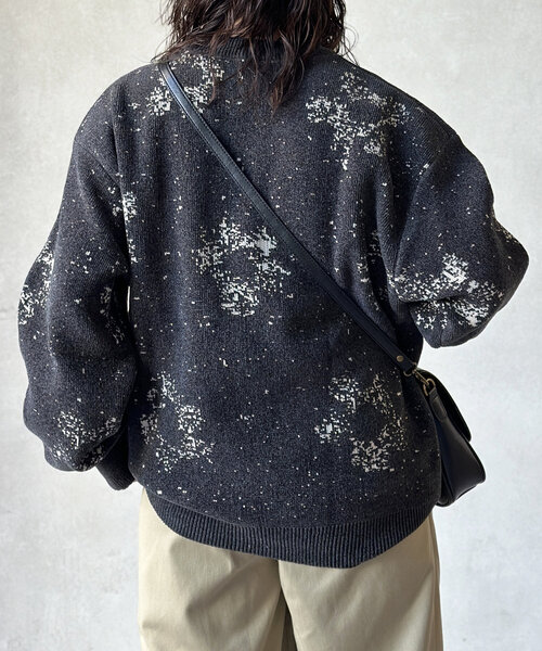 CPCM(シーピーシーエム)の「総柄モールニット(ニット/セーター・レディース・グレー/レッド/ネイビー・LARGE/MEDIUM)」の6枚目の写真