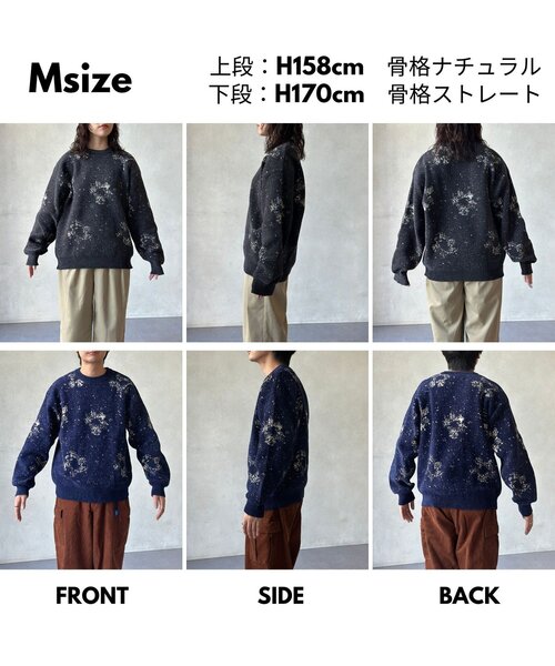 CPCM(シーピーシーエム)の「総柄モールニット(ニット/セーター・レディース・グレー/レッド/ネイビー・LARGE/MEDIUM)」の9枚目の写真