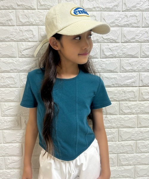 新品　BABYL コルセット祭り　Tシャツ　Lサイズ ステッチ＆サガラ刺しゅうロゴ半袖Tシャツ(95~150cm)(95cm