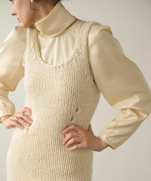 CLANE HAND KNIT MINI ONEPIECE サイズ1 セール】HAND KNIT MINI ONEPIECE（ワンピース）｜CLANE（クラネ