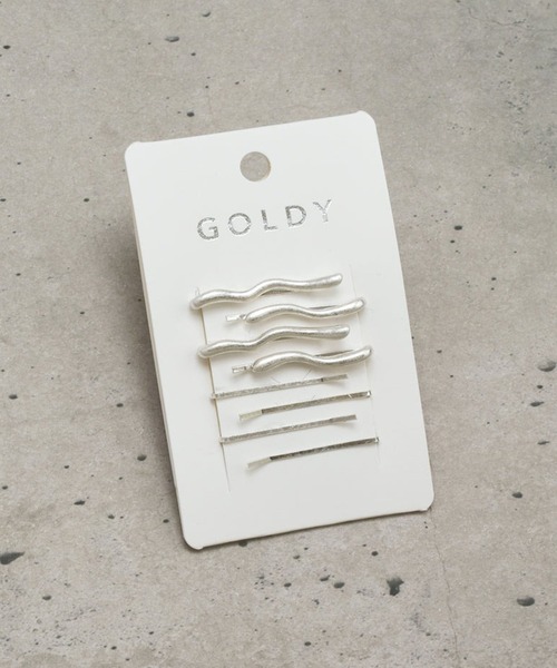 GOLDY(ゴールディ)の「【GOLDY】ウェービー ライン マルチ セット ヘアピン 6231104(ヘアピン・レディース・ゴールド/シルバー系その他/シルバー/ゴールド系その他2・FREE)」の6枚目の写真