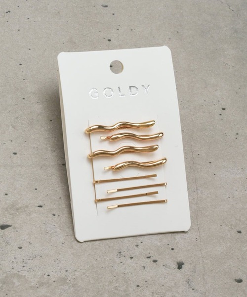 GOLDY(ゴールディ)の「【GOLDY】ウェービー ライン マルチ セット ヘアピン 6231104(ヘアピン・レディース・ゴールド/シルバー系その他/シルバー/ゴールド系その他2・FREE)」の7枚目の写真
