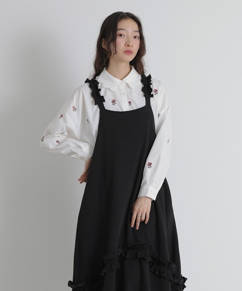 セール】『裏シャギーフリルバルーンジャンスカ』（ジャンパースカート