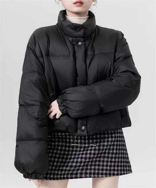 FREE STYLISTS(フリー スタイリスト)の「スタンドカラーダウンジャケット(ダウンジャケット/コート・レディース・ブラック/オフホワイト・M/L/XL/2XL)」の18枚目の写真