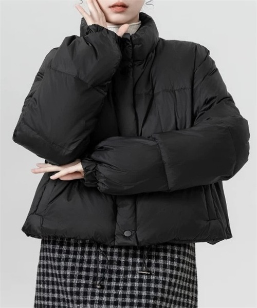 FREE STYLISTS(フリー スタイリスト)の「スタンドカラーダウンジャケット(ダウンジャケット/コート・レディース・ブラック/オフホワイト・M/L/XL/2XL)」の13枚目の写真