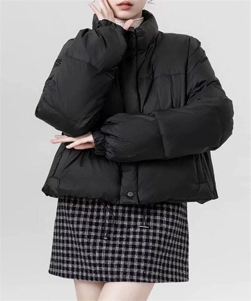FREE STYLISTS(フリー スタイリスト)の「スタンドカラーダウンジャケット(ダウンジャケット/コート・レディース・ブラック/オフホワイト・M/L/XL/2XL)」の17枚目の写真