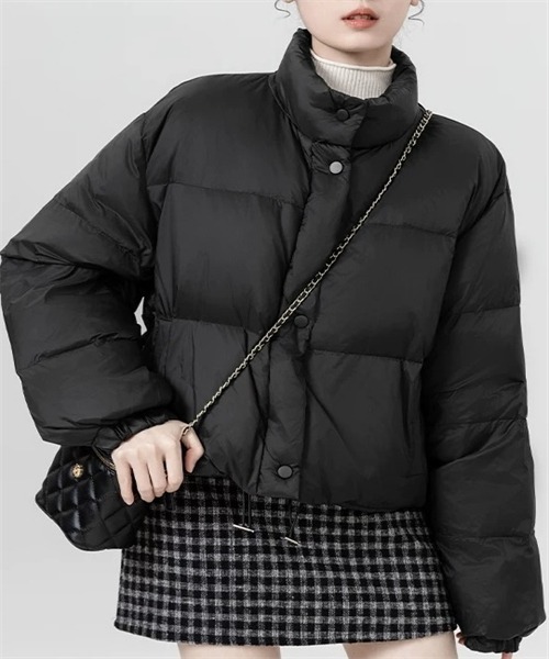 FREE STYLISTS(フリー スタイリスト)の「スタンドカラーダウンジャケット(ダウンジャケット/コート・レディース・ブラック/オフホワイト・M/L/XL/2XL)」の14枚目の写真
