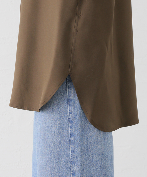 ドゥーズィエムクラス✨Linen Collarless ブレザー　ブラウン Deuxieme Classe / ドゥーズィエムクラス | Linen Collarless